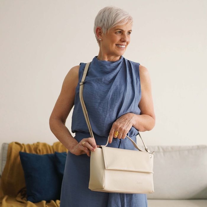 Bolsa de Couro - SERRA - Off White - Bubblê