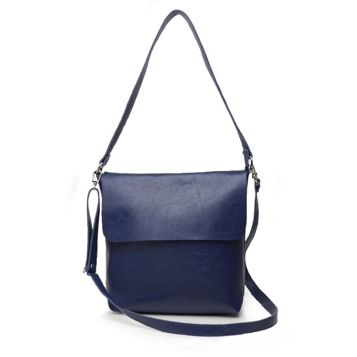 Bolsa de Couro - LOTUS - Azul Anil - Bubblê