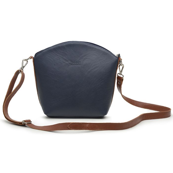 Bolsa de Couro - PAIXÃO - Azul Marinho e Ferrugem - Bubblê