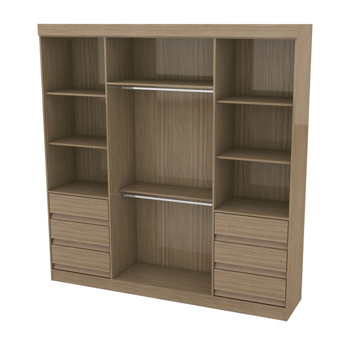 Guarda Roupas Araplac De Casal 1577 4 Portas E 6 Gavetas Imbuia Incasa Moveis