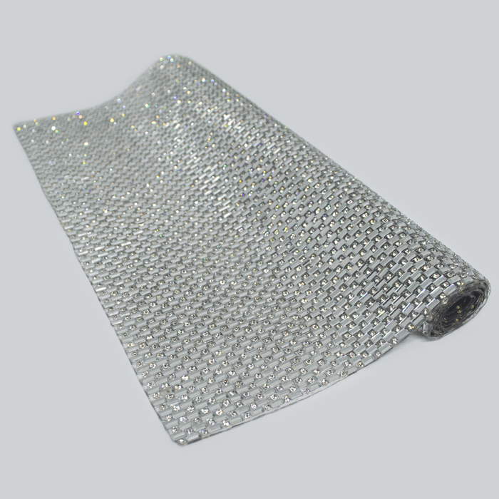 Mini Manta de Strass Nero 24x40cm - Cristal - 2774 - BM Strass