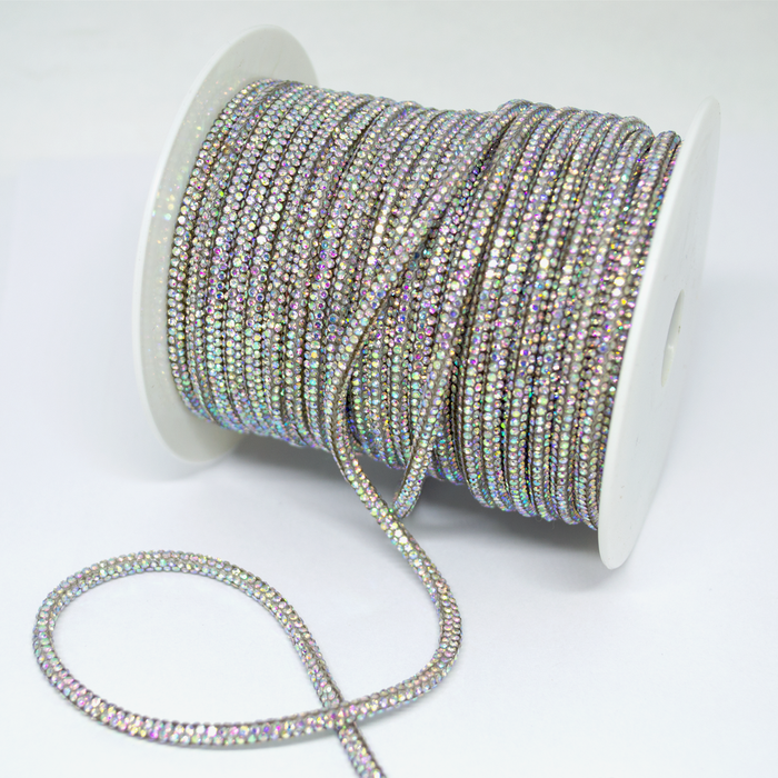 Cordão de Strass Bee 360º (3,5mm) - Aurora Boreal ... - BM Strass
