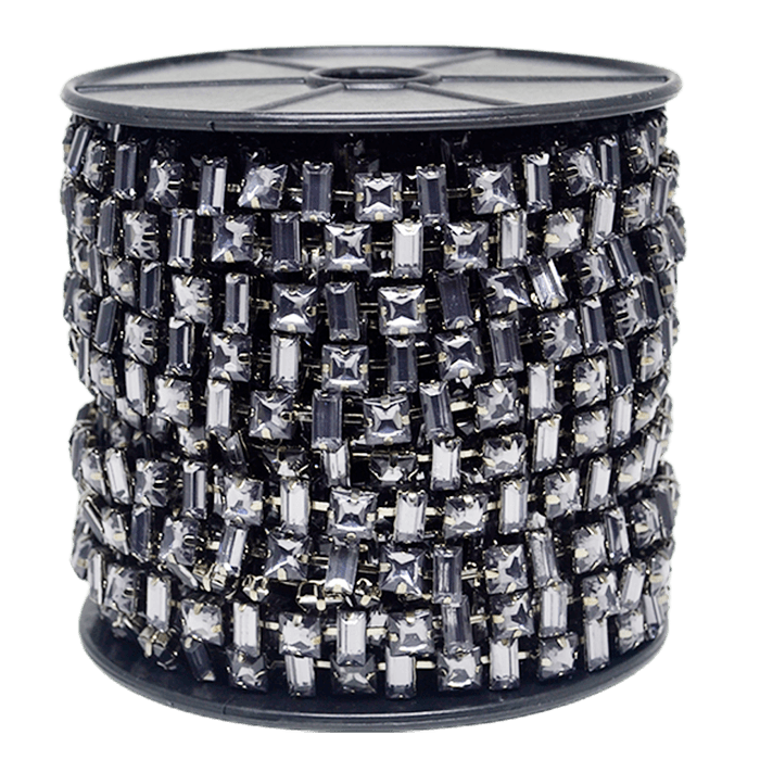 Corrente Monet - Pedra Black Diamond, Banho Grafit... - BM Strass