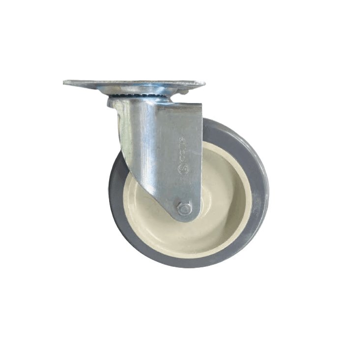 Rodízio Cinza Giratório Chapa 6'' 