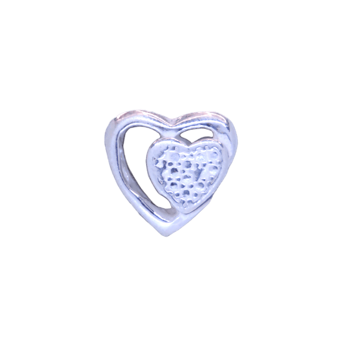 Berloque Prata Coração - FloriPratas