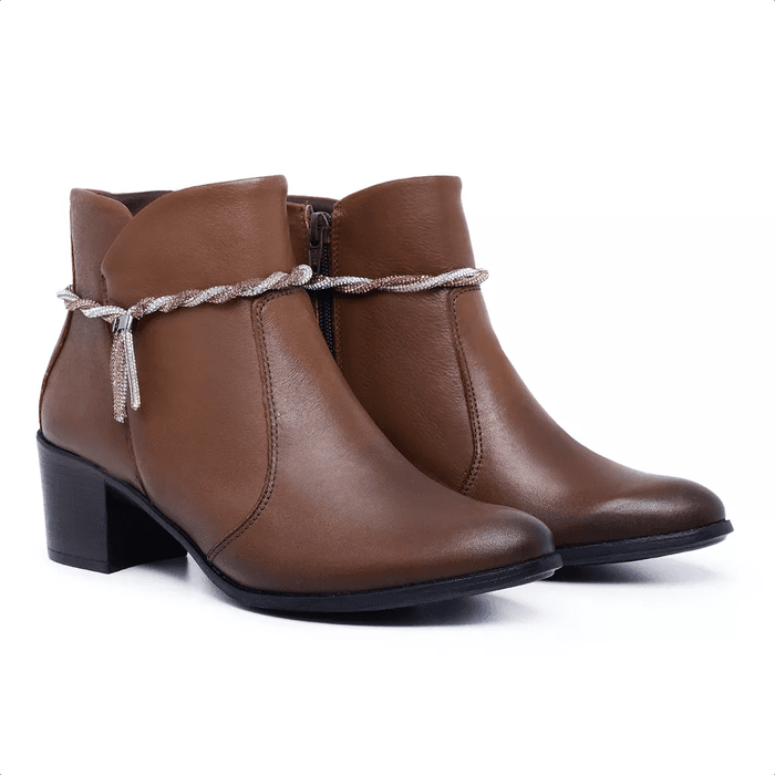 Bota Juliana Feminina Cano Curto Caramelo - NAYKAZUMI