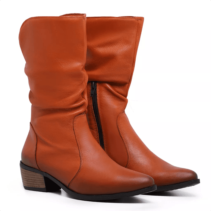 Bota Feminina Samara salto 3,5 couro legítimo Topá... - NAYKAZUMI