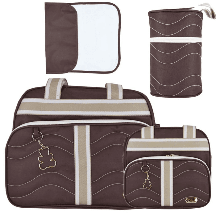 Kit de bolsas Ludy Baby Marrom - REINO DAS CRIANÇAS