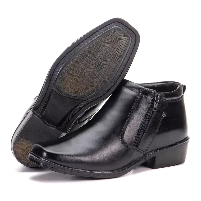 Bota Social Masculina Couro Legítimo Preto Arizona... - KÉFFOR Calçados