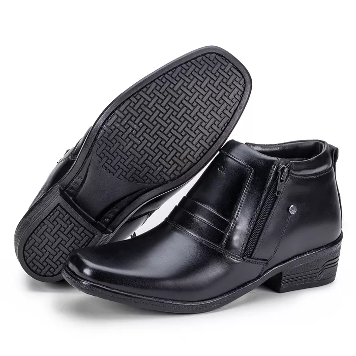 Bota Masculina Social Country de Couro Zíper Arizo... - KÉFFOR Calçados