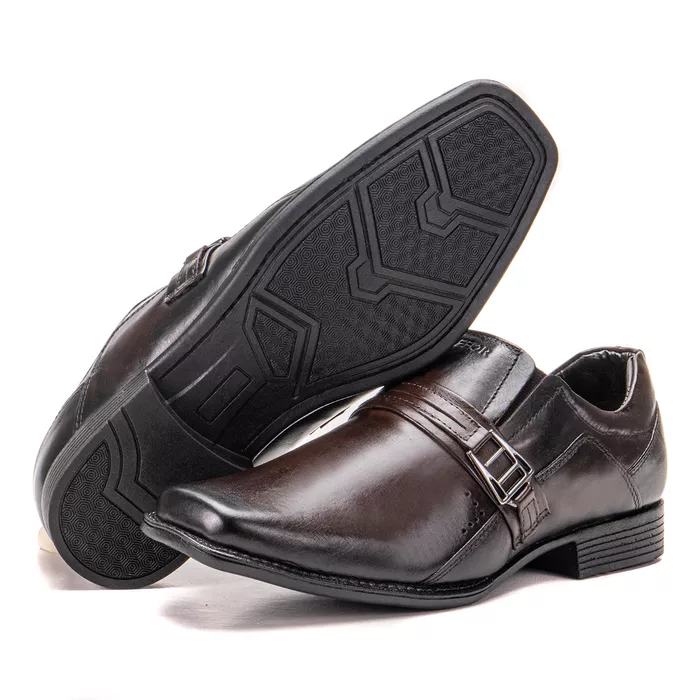 Sapato Masculino Social De Couro Marrom Macio Metr... - KÉFFOR Calçados