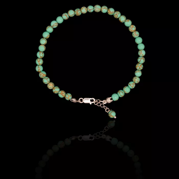 Pulseira Pedra Natural Olho De Tigre Verde Prata 925