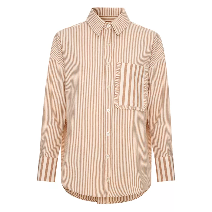 Camisa Cecilia - Listrada Bege - MATIBRAND