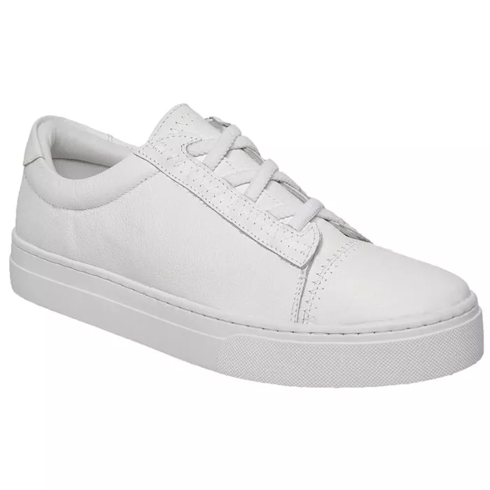 Tênis casual Ana Paula em couro Branco - NAYKAZUMI