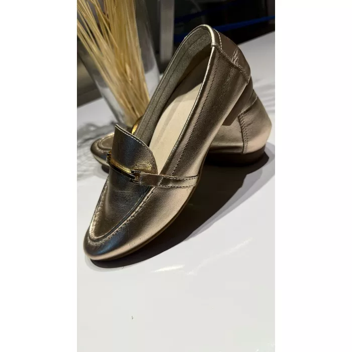 Mocassim Melina loafer feminino em couro legítimo ... - NAYKAZUMI