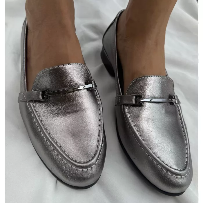 Mocassim Melina loafer feminino em couro legítimo ... - NAYKAZUMI