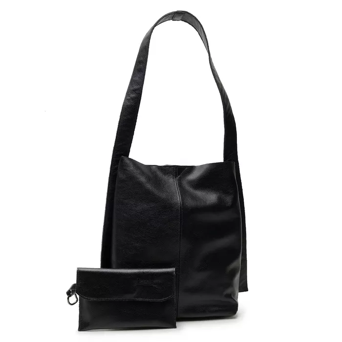 Bolsa de Couro - ASAS - Preta - Bubblê