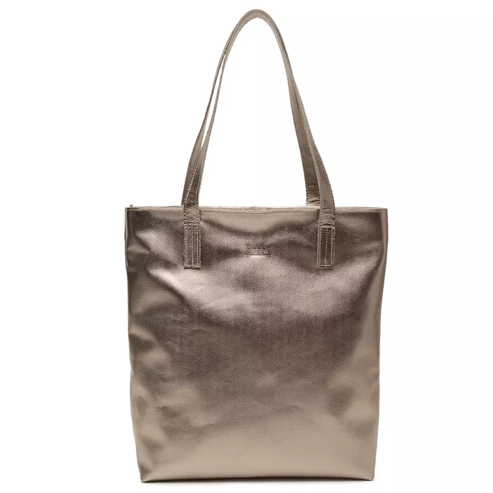 Bolsa de Couro - ENVELOPE - Champagne - Bubblê
