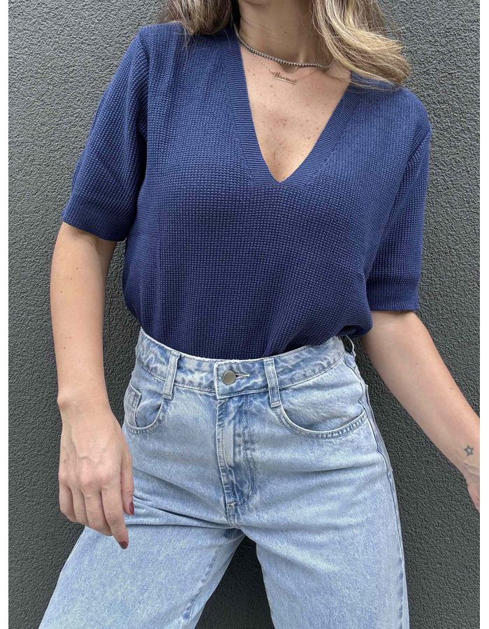 Blusa Caroline - Marinho - Du Jour Boutique