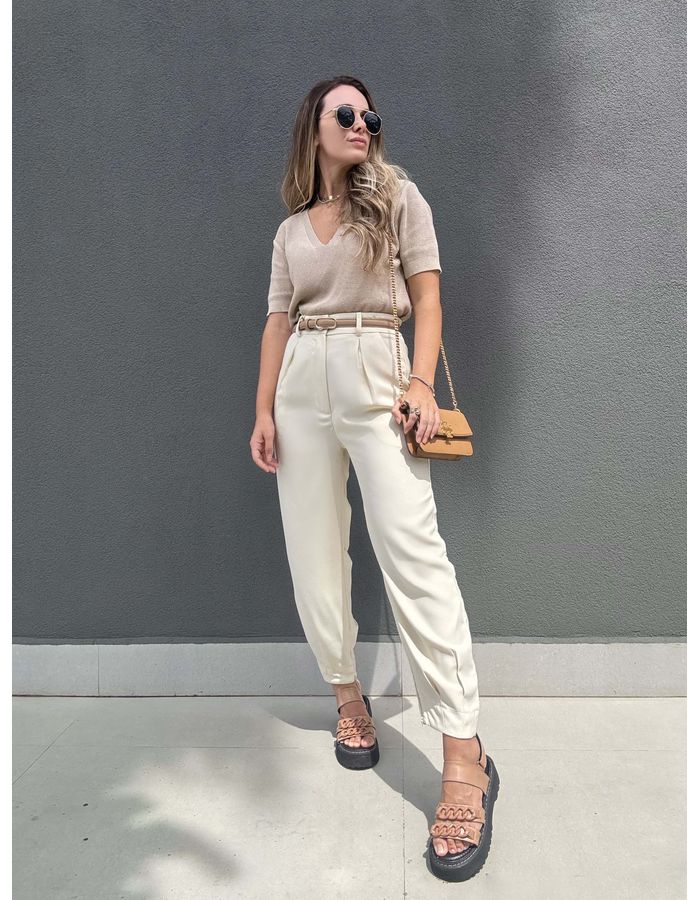  Calça Isla - Areia - Du Jour Boutique