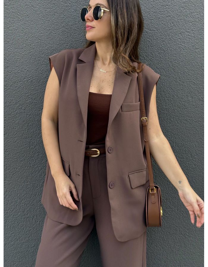 Colete Mavie - Marrom - Du Jour Boutique