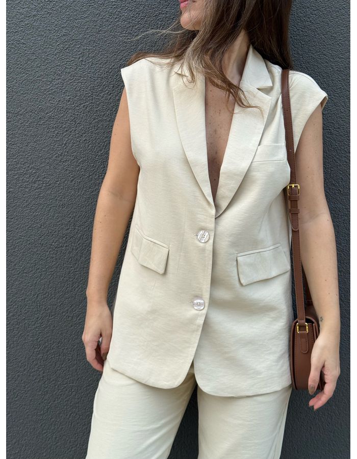 Colete Maya - Natural - Du Jour Boutique