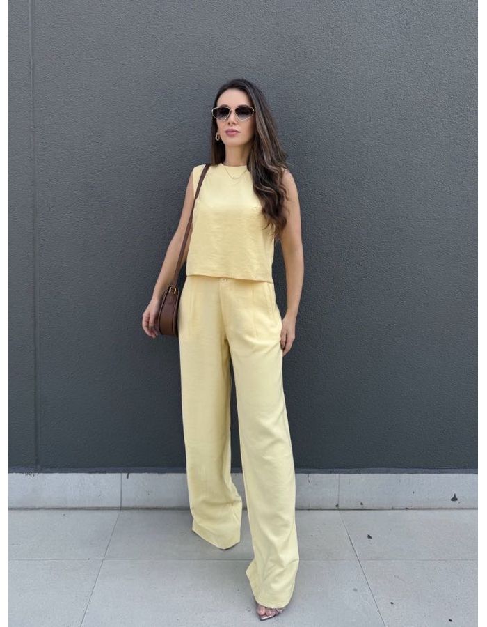 Calça Bianca - Amarelo Manteiga - Du Jour Boutique