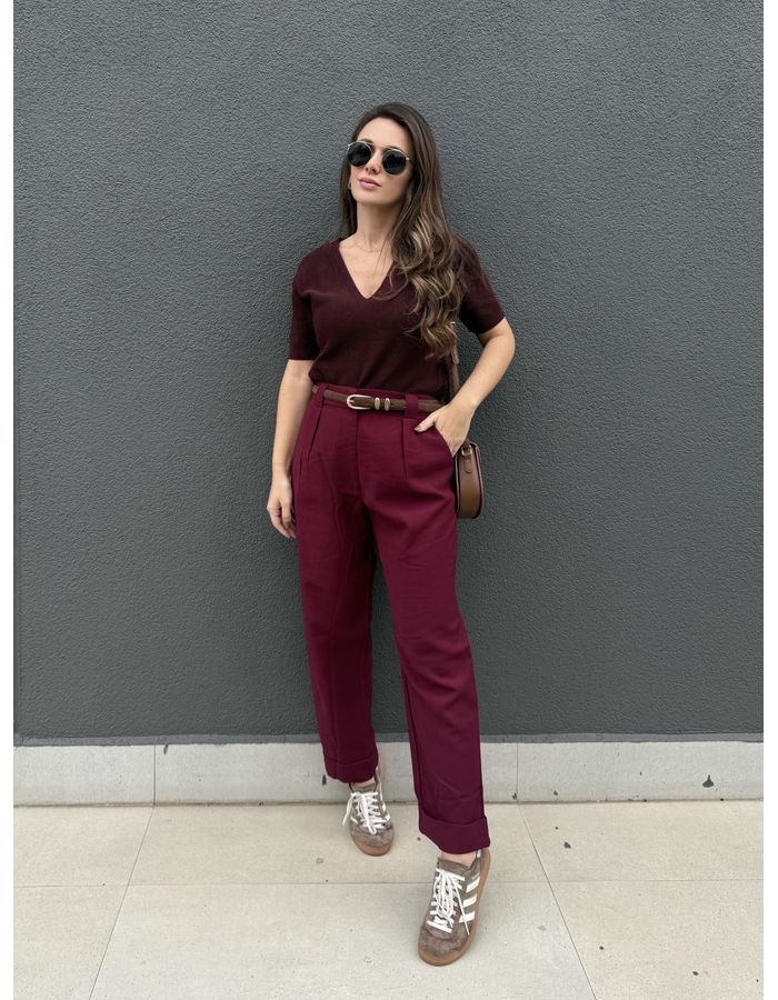 Calça Versalhes - Merlot - Du Jour Boutique