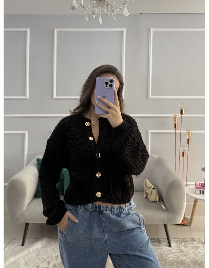 Cardigan Gio - Preto - Du Jour Boutique