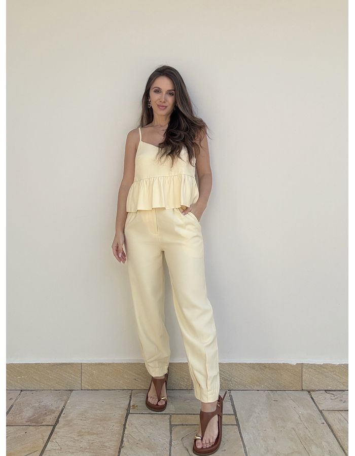  Calça Isla - Amarela Manteiga - Du Jour Boutique