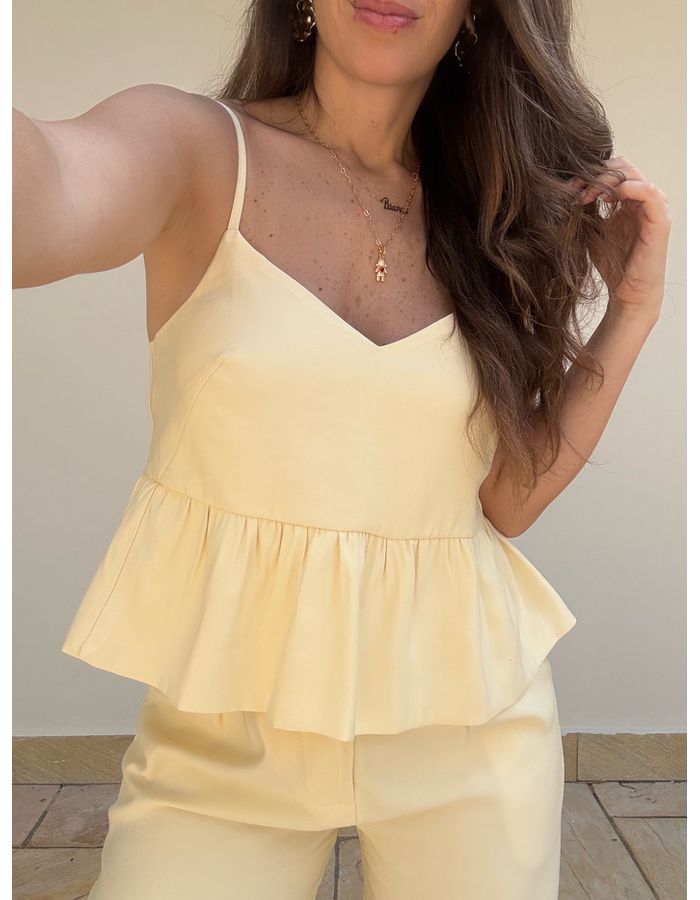  Blusa Isla - Amarelo Manteiga - Du Jour Boutique