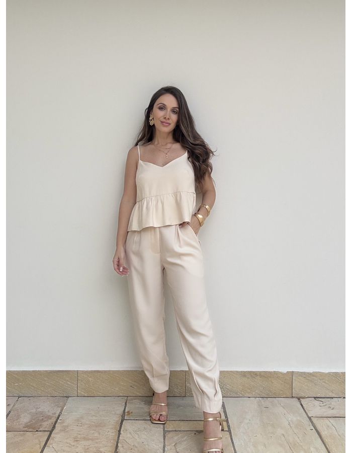  Calça Isla - Areia - Du Jour Boutique