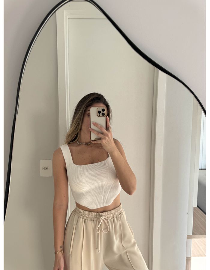 Cropped Becca - Branco - Du Jour Boutique