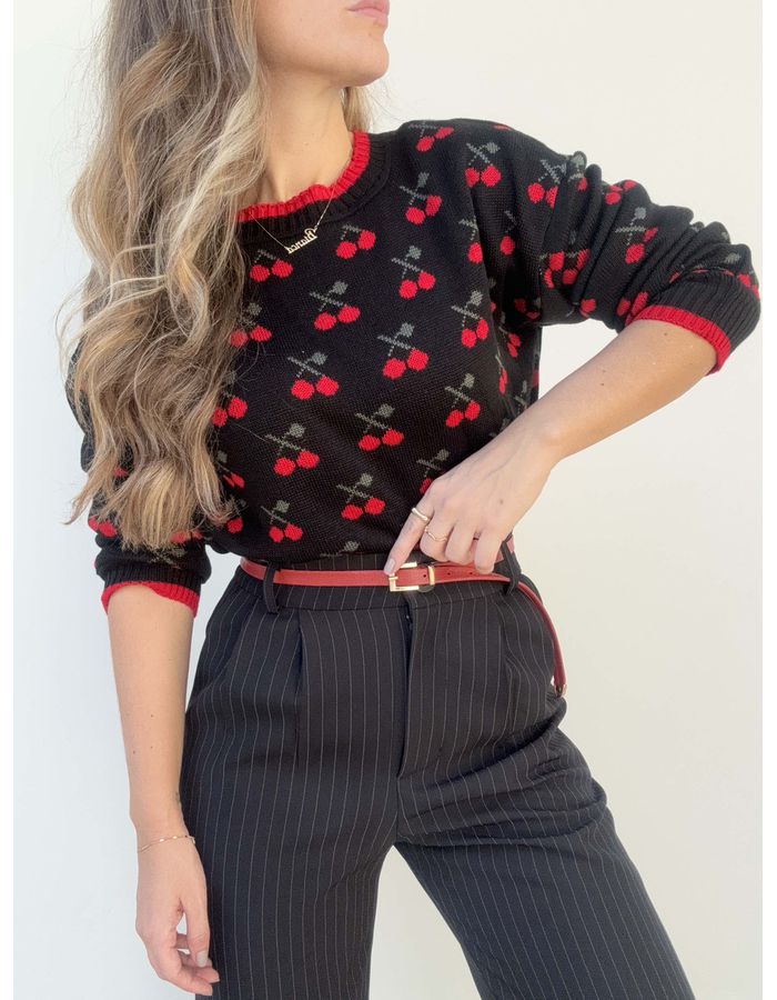 Tricot Cherry - Preto - Du Jour Boutique