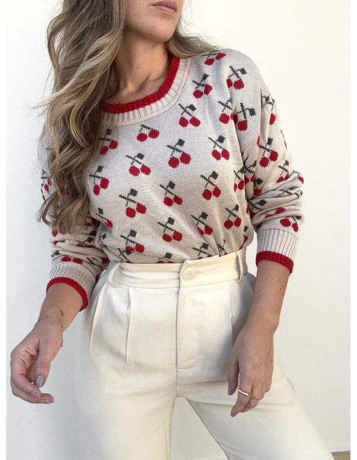 Tricot Cherry - Gelo - Du Jour Boutique