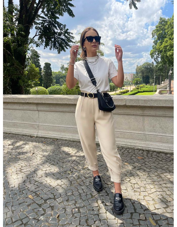 PRÉ VENDA Calça Isla - Palha - Du Jour Boutique