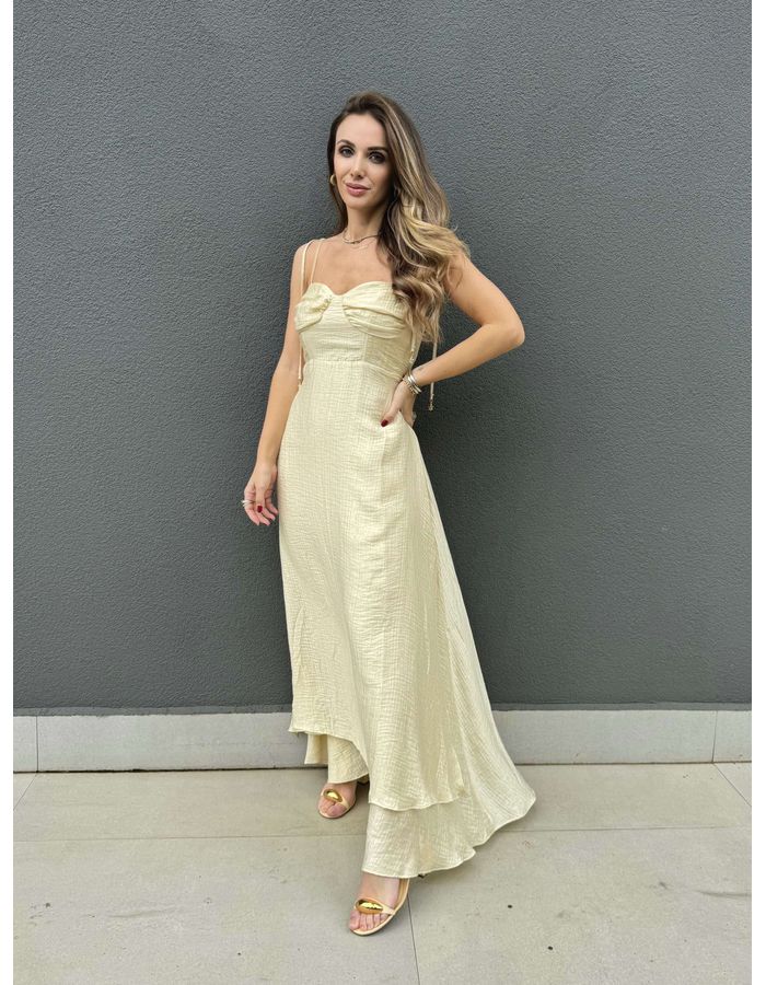 Vestido Angel - Amarelo Manteiga - Du Jour Boutique