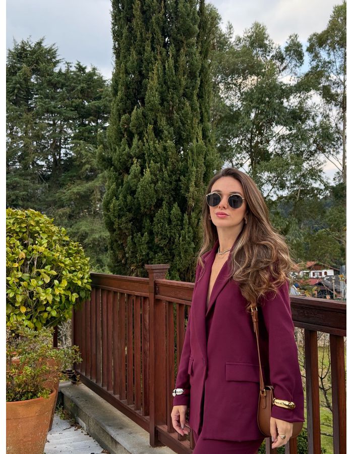 Blazer Rachel - Merlot - Du Jour Boutique