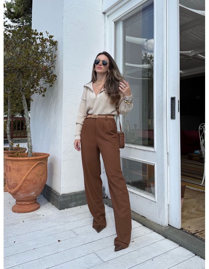 Calça Zuma - Mocha - Du Jour Boutique