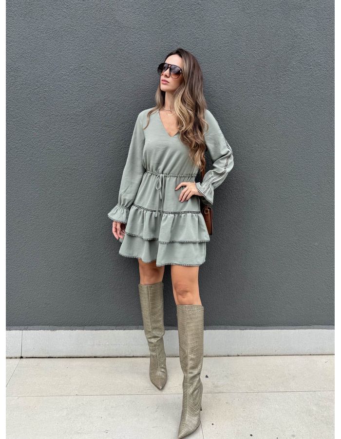 Vestido Ceci - Pistache - Du Jour Boutique