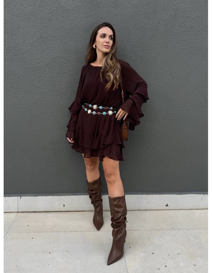 Vestido Gio - Marrom - Du Jour Boutique
