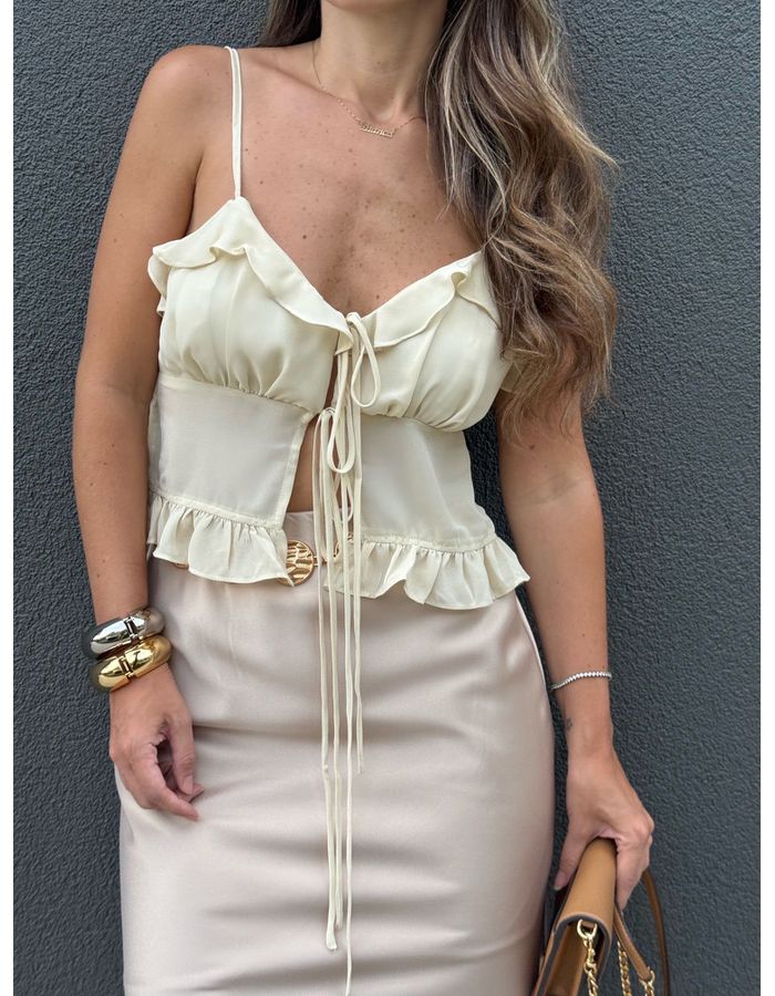 Blusa Mayra - Areia - Du Jour Boutique