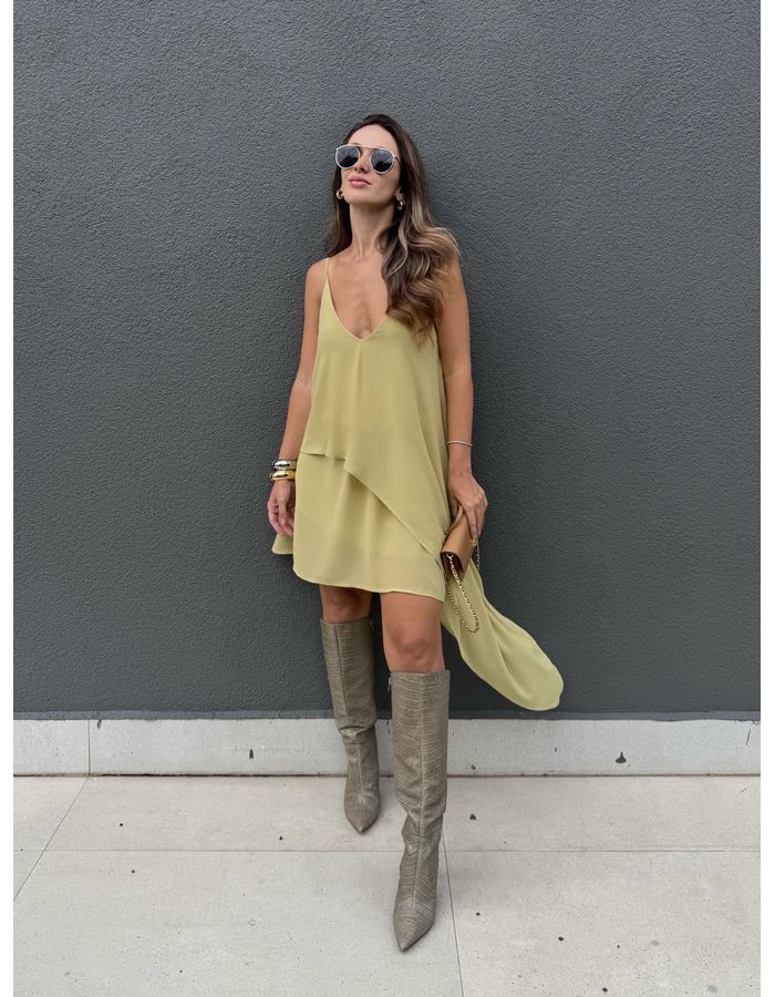 Vestido Serena - Pistache - Du Jour Boutique