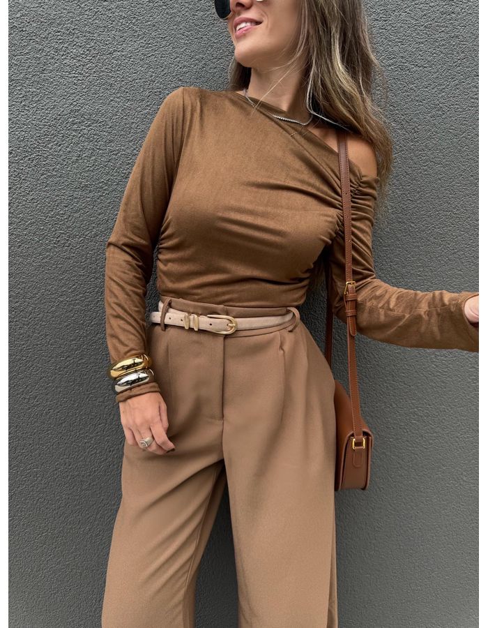Blusa Maite - Mocha - Du Jour Boutique