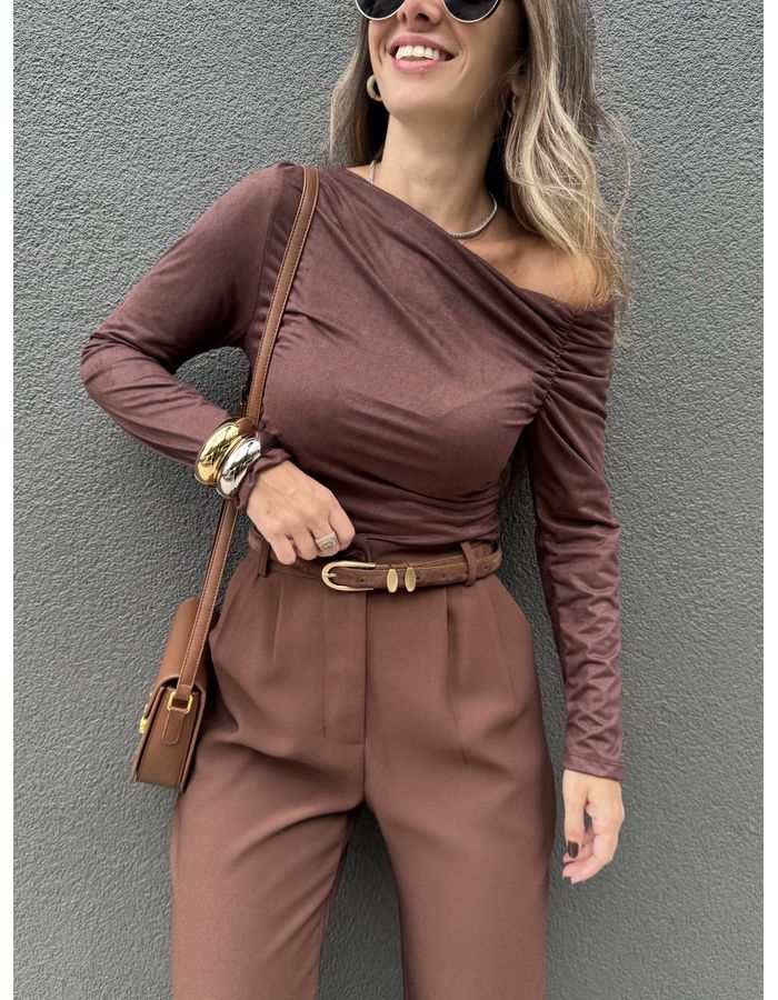 Blusa Maite - Marrom - Du Jour Boutique