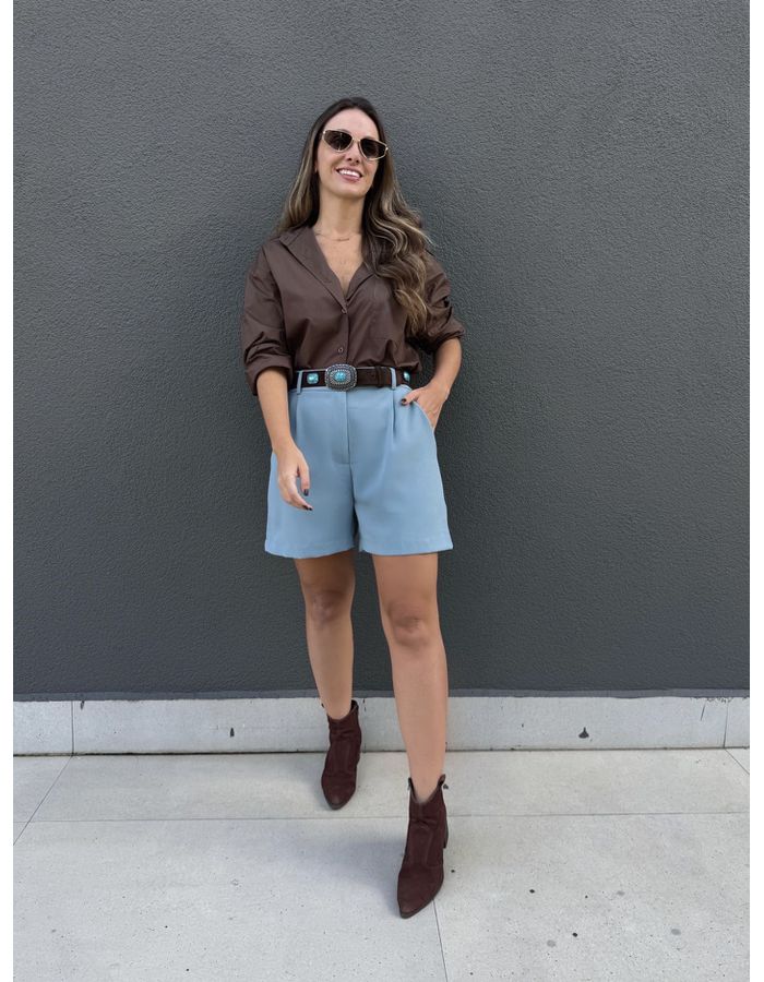 Shorts Megan - Azul Candy - Du Jour Boutique