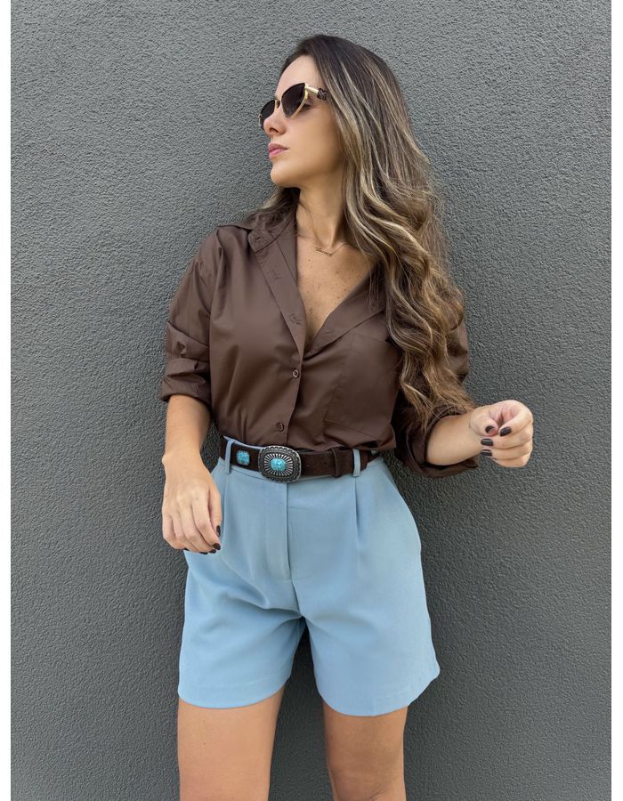 Camisa Dominique - Marrom - Du Jour Boutique