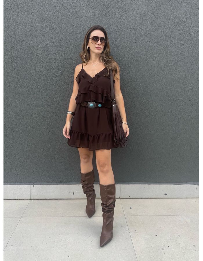 Vestido Veronica - Marrom - Du Jour Boutique