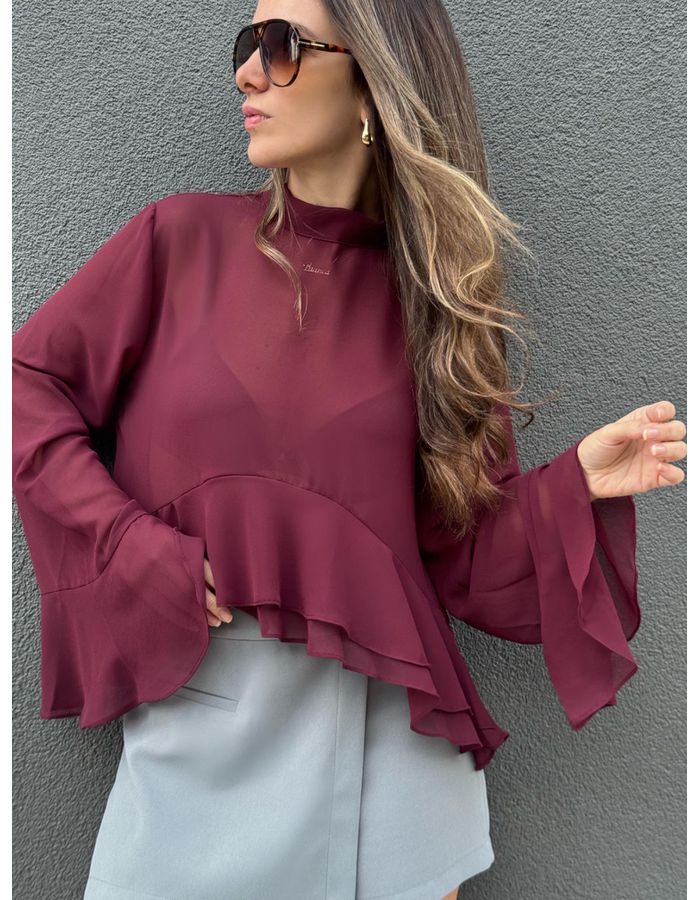 Blusa Marfa - Merlot - Du Jour Boutique