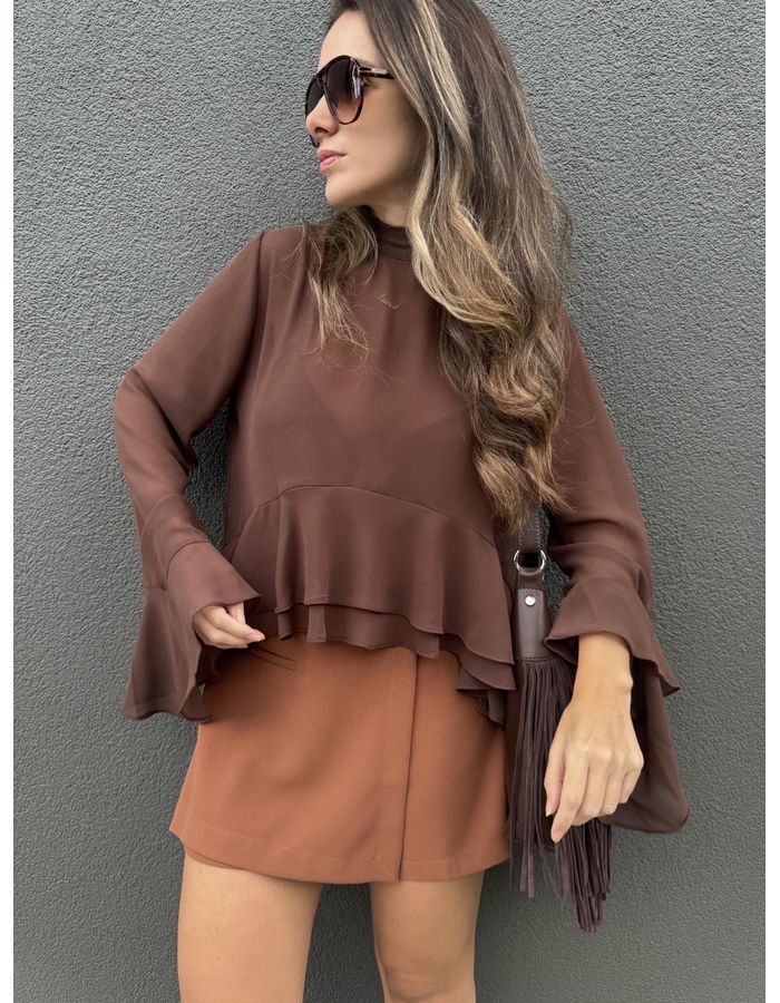 Blusa Marfa - Marrom - Du Jour Boutique